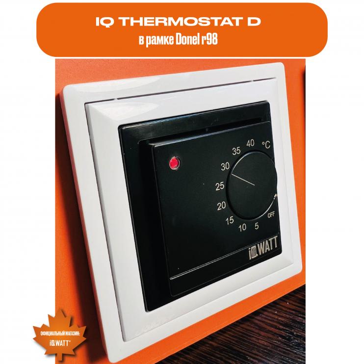 Электронный терморегулятор механическое управление IQ THERMOSTAT D black 